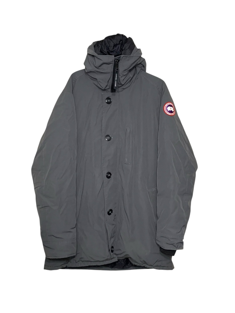 Canada Goose Down Fill Gray Hooded Parka Sz 2XL WARM Canadian Winter Coat